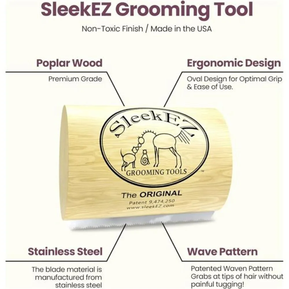 Deshedding Grooming Tool for Dogs, Cats & Horses - Undercoat Brush